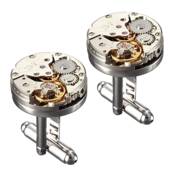 2Pcs - Cufflinks - Mécanique - Unisexe